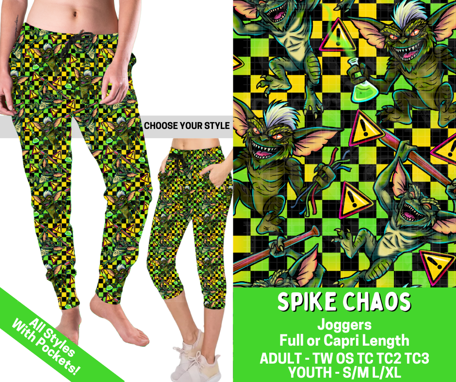Preorder! Closes 2/25. ETA May. Spike Chaos Combo Jogger Lengths