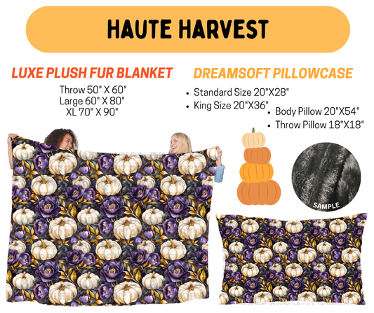 Preorder! Closes 7/8. ETA Oct. Haute Harvest Luxe Plush Fur Blanket and/or DreamSoft Pillowcase