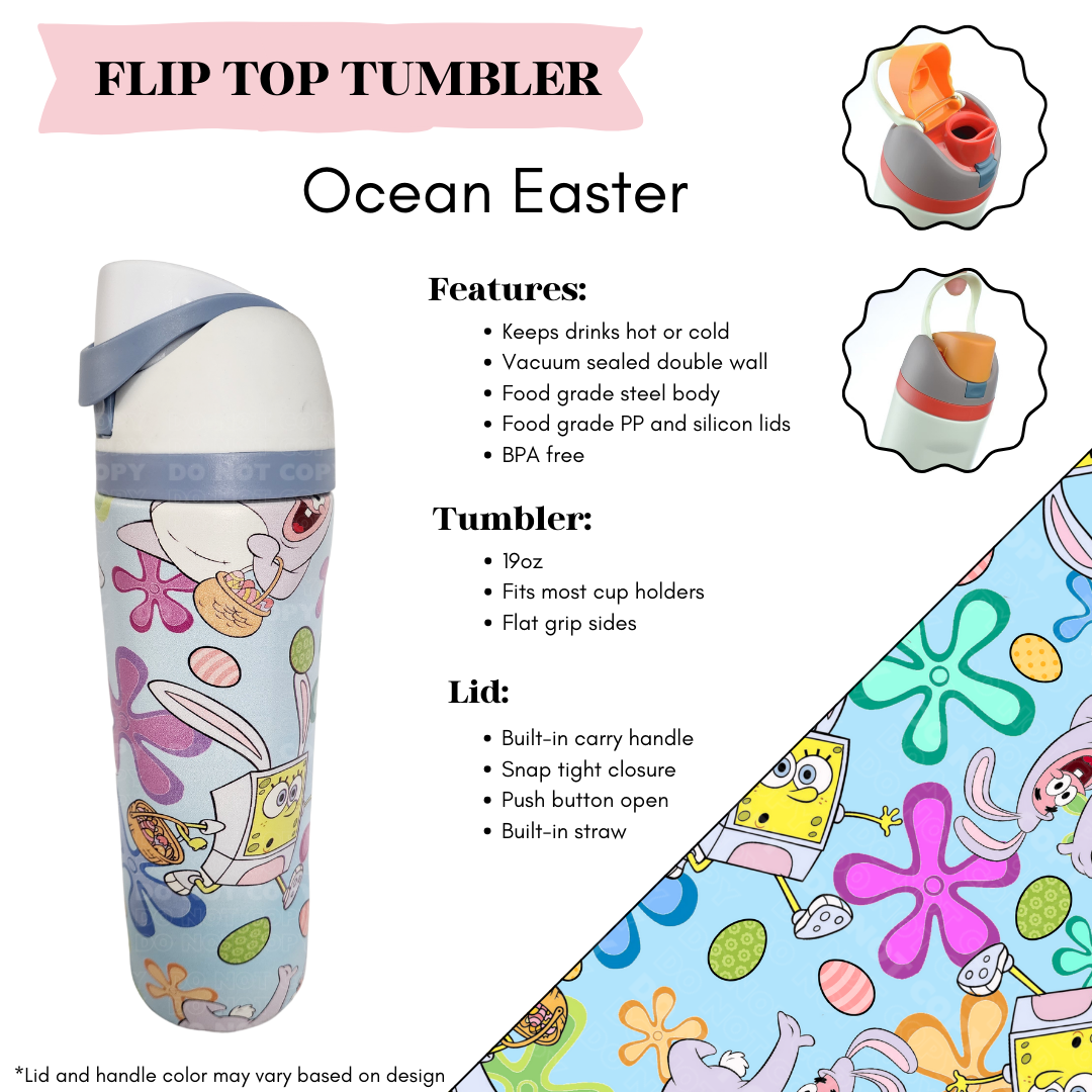 Ocean Easter Flip Top Tumbler