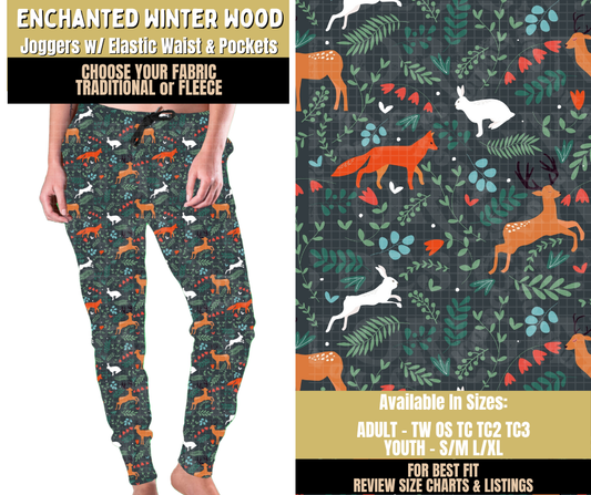Preorder! Closes 9/9. ETA Dec. Enchanted Winter Wood Joggers Choose Fleece or Traditional
