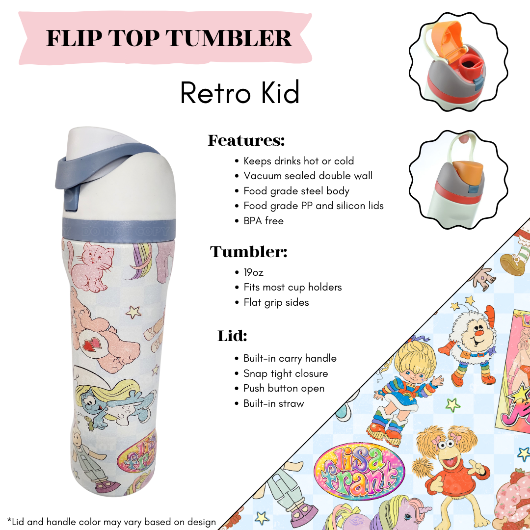 Retro Kid Flip Top Tumbler