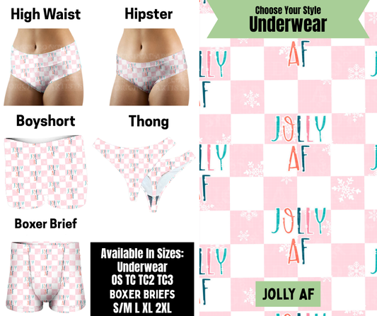 Preorder! Closes 8/25. ETA Nov. Jolly AF Hipster, High Waist, Boyshort, & Thong Underwear & Boxer Briefs