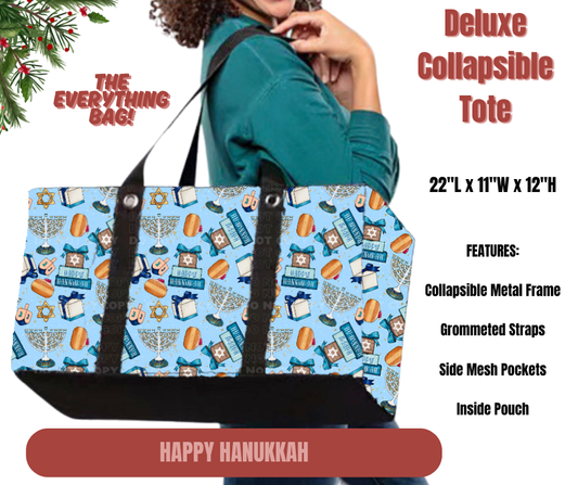 Preorder! Closes 9/1. ETA Dec. Happy Hanukkah Collapsible Tote