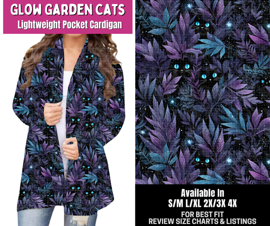 Preorder! Closes 6/18. ETA Sept. Glow Garden Cats Pocket Cardigan