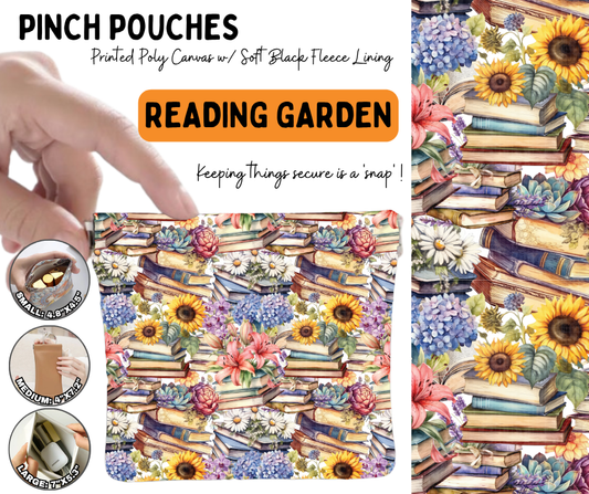 Preorder! Closes 6/17. ETA Sept. Reading Garden Pinch Pouches in 3 Sizes