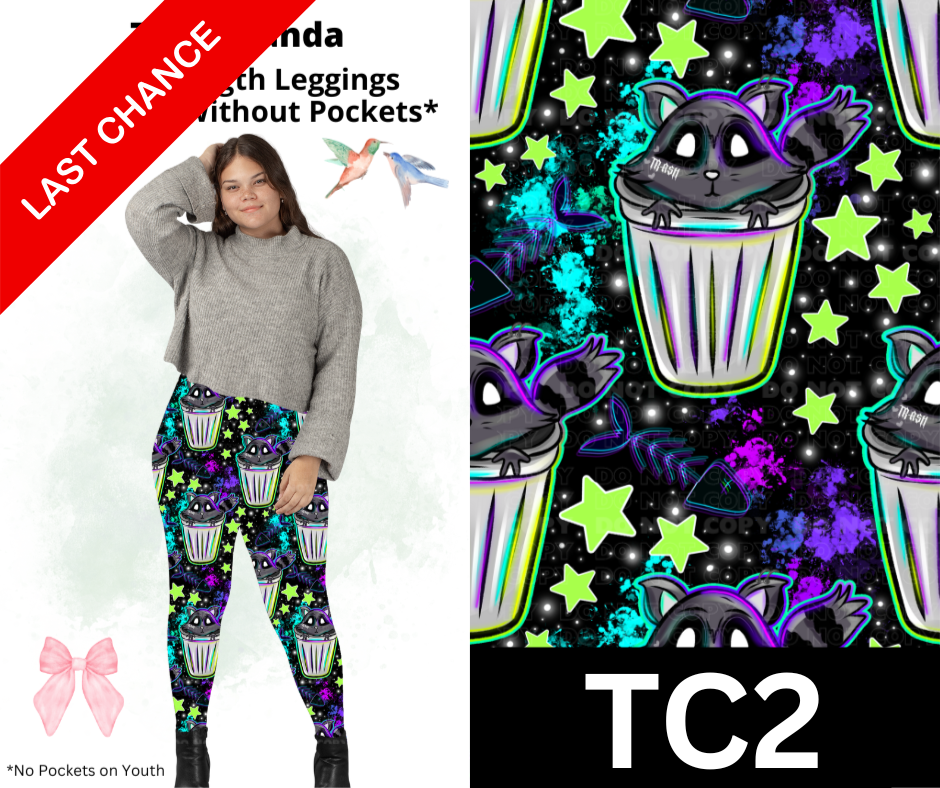Trash Panda Full Length Leggings w/ Pockets