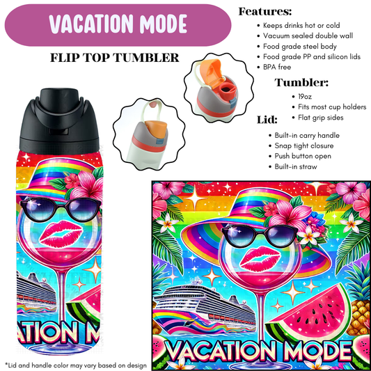 Preorder! Closes 4/8. ETA June. Vacation Mode Flip Top Tumbler