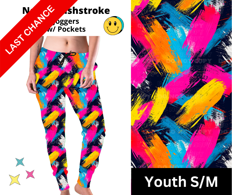 Neon Brushstroke Joggers