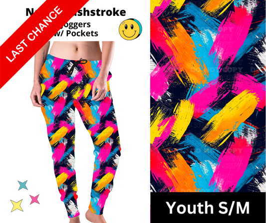 Neon Brushstroke Joggers