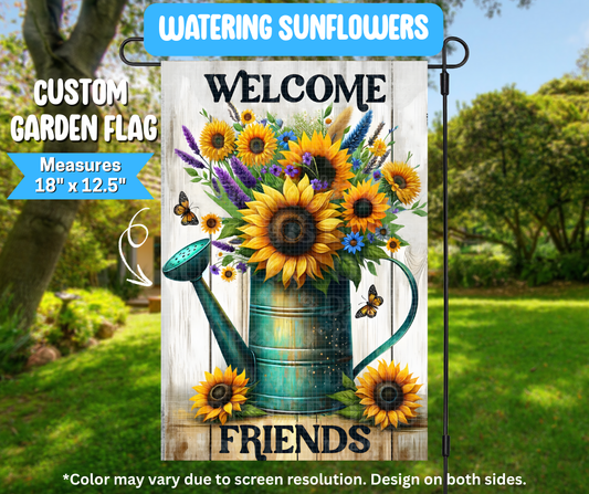 Preorder! Closes 3/9. ETA June. Watering Sunflowers Garden Flag