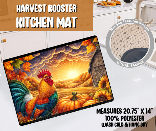 Preorder! Closes 6/8. ETA Sept. Harvest Rooster Kitchen Mat