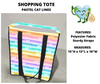 Pastel Cat Stripe Shopping Tote