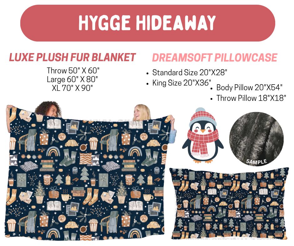 Preorder! Closes 8/17. ETA Nov. Hygge Hideaway Luxe Plush Fur Blanket and/or DreamSoft Pillowcase