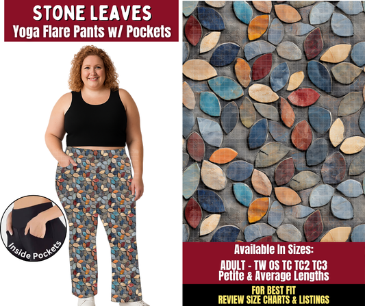 Preorder! Closes 9/28. ETA Dec. Stone Leaves Yoga Flare Pants