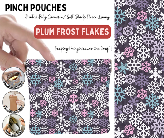 Preorder! Closes 8/19. ETA Nov. Plum Frost Flakes Pinch Pouches in 3 Sizes