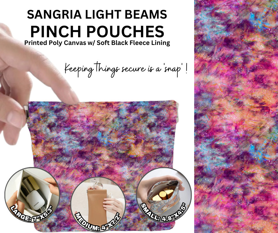 Sangria Light Beams Pinch Pouches