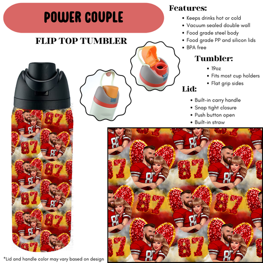 Preorder! Closes 9/18. ETA Dec. Power Couple Flip Top Tumbler
