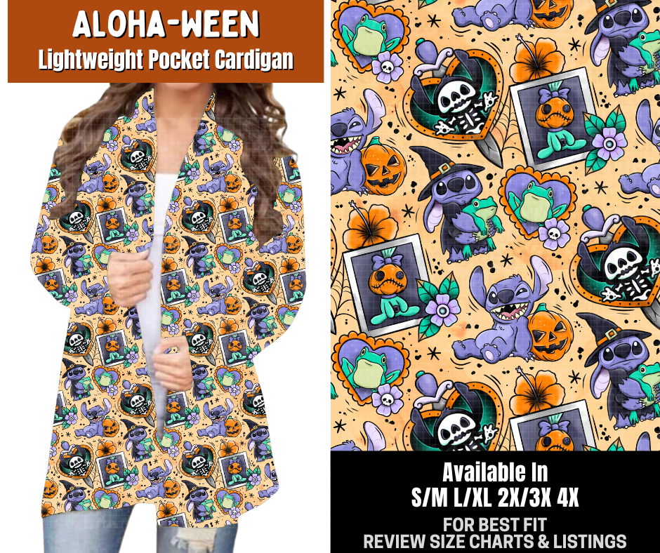 Preorder! Closes 7/13. ETA Oct. Aloha-ween Cardigan