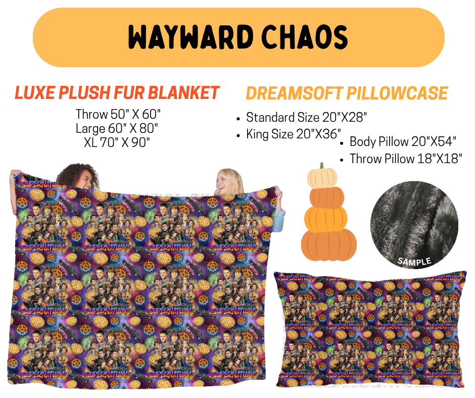 Preorder! Closes 7/8. ETA Oct. Wayward Chaos Fur Blanket and/or DreamSoft Pillowcase