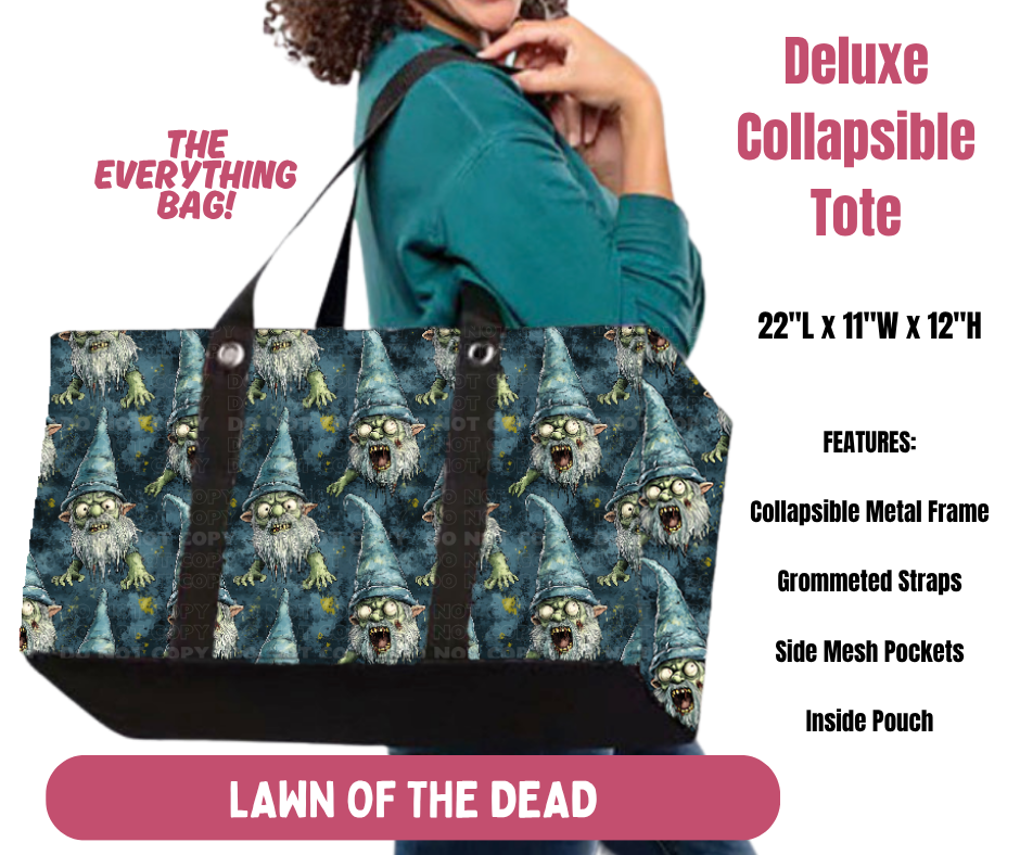 Preorder! Closes 10/8. ETA Jan. Lawn Of The Dead Collapsible Tote