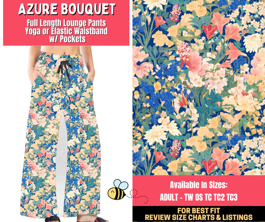 Preorder! Closes 1/28. ETA April. Azure Bouquet Full Length Lounge Pants