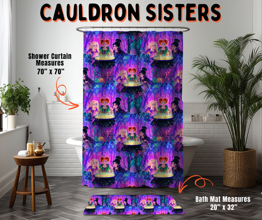 Preorder! Closes 6/10. ETA Sept. Cauldron Sisters Custom Shower Curtain and/or Bath Mat