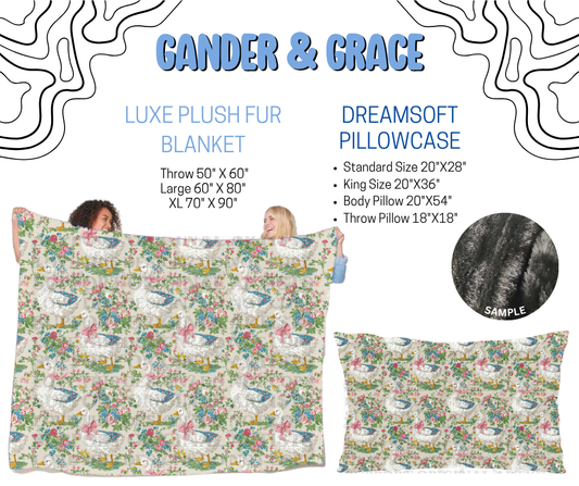 Preorder! Closes 4/29. ETA July. Gander & Grace Luxe Plush Fur Blanket and/or DreamSoft Pillowcase