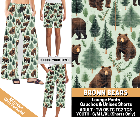 Preorder! Closes 5/25. ETA Aug. Brown Bears Combo Lounge Lengths