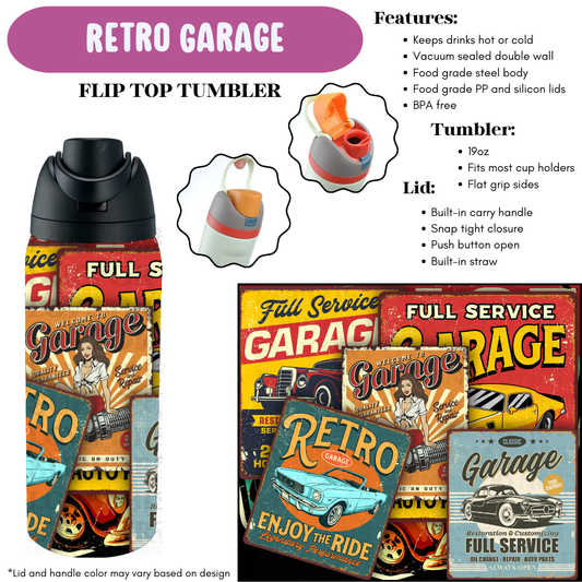 Preorder! Closes 4/8. ETA June. Retro Garage Flip Top Tumbler