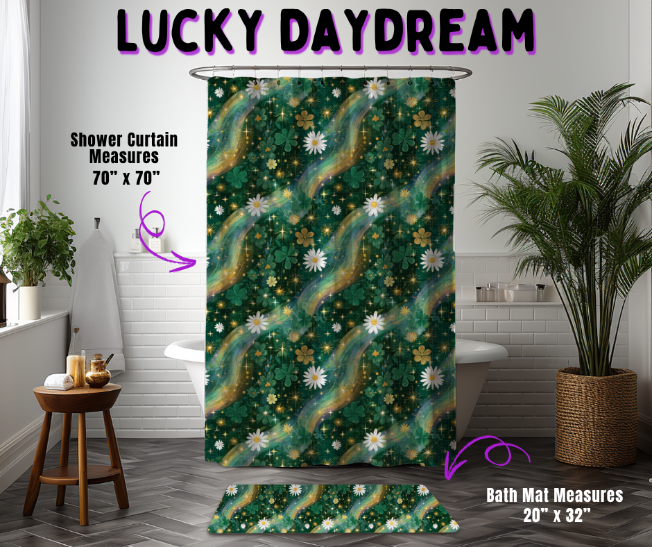 Preorder! Closes 10/21. ETA Jan. Lucky Daydream Custom Shower Curtain and/or Bath Mat