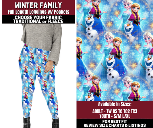 Preorder! Closes 10/22. ETA Jan. Winter Family Leggings Choose Fleece or Traditional