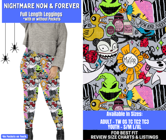 Preorder! Closes 1/26. ETA April. Nightmare Now & Forever Full Length Leggings w/wo Pockets