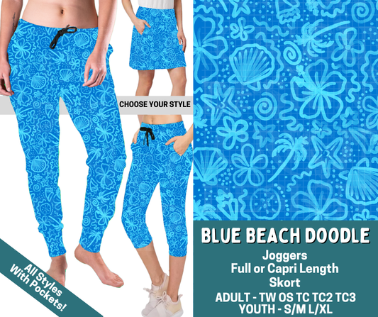 Preorder! Closes 4/27. ETA July. Blue Beach Doodle Combo Jogger Lengths & Skort