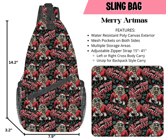 Preorder! Closes 9/17. ETA Dec. Merry Artmas Sling Bag