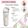 Bunny Bum Check Flip Top Tumbler