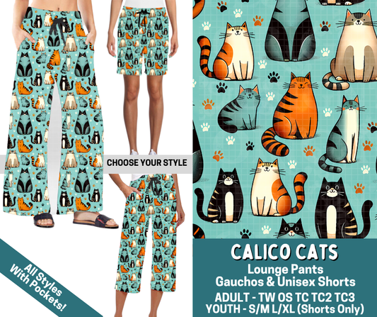 Preorder! Closes 4/27. ETA July. Calico Cats Combo Lounge Lengths