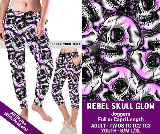 Preorder! Closes 2/19. ETA May. Rebel Skull Glow Combo Jogger Lengths