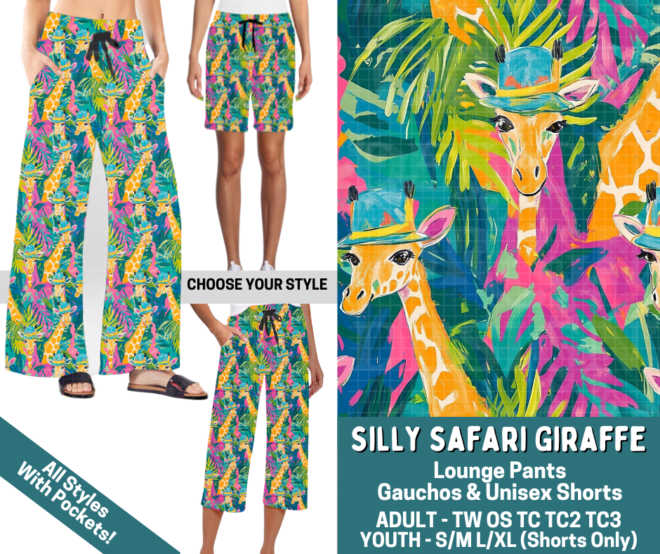 Preorder! Closes 4/27. ETA July. Silly Safari Giraffe Combo Lounge Lengths