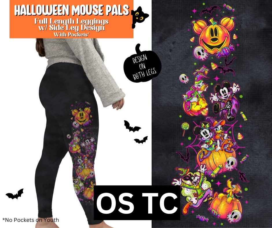 Halloween Mouse Pals Full Length Leggings w/ Side Leg Designs