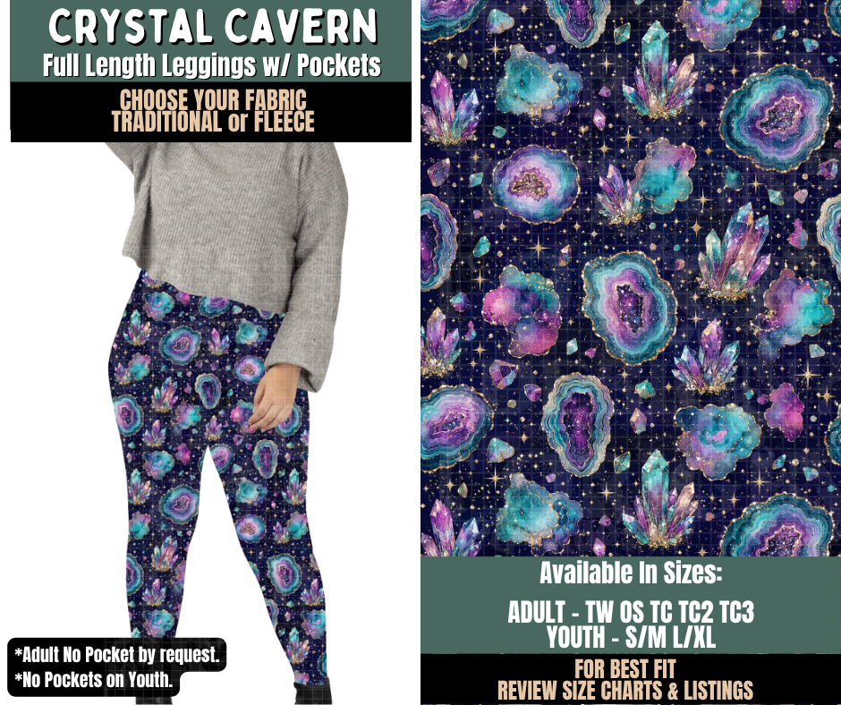 Preorder! Closes 9/17. ETA Dec. Crystal Cavern Leggings Choose Fleece or Traditional