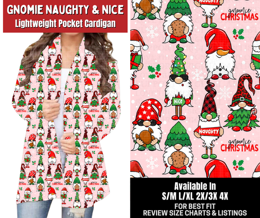 Preorder! Closes 8/31. ETA Dec. Gnomie Naughty & Nice Cardigan