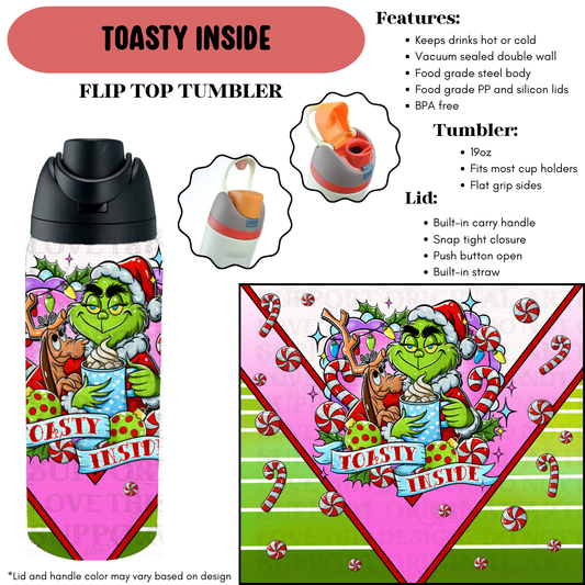 Preorder! Closes 9/18. ETA Dec. Toasty Inside Flip Top Tumbler