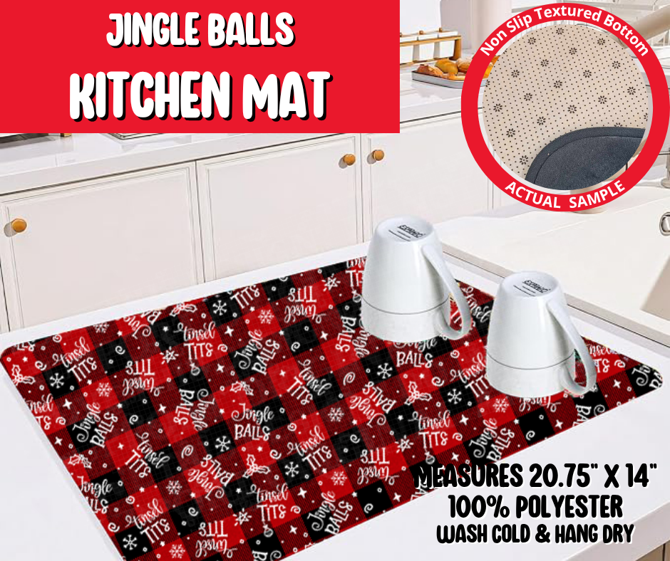 Preorder! Closes 8/20. ETA Nov. Jingle Balls Kitchen Mat