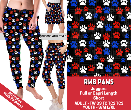 Preorder! Closes 3/18. ETA June. RWB Paws Combo Jogger Lengths & Skort
