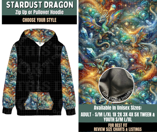 Preorder! Closes 9/17. ETA Dec. Stardust Dragon Zip-Up or Pullover Hoodie