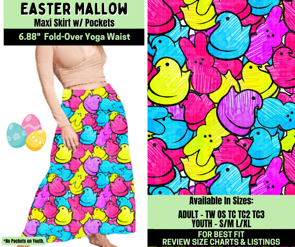 Preorder! Closes 1/19. ETA April. Easter Mallow Maxi Skirt