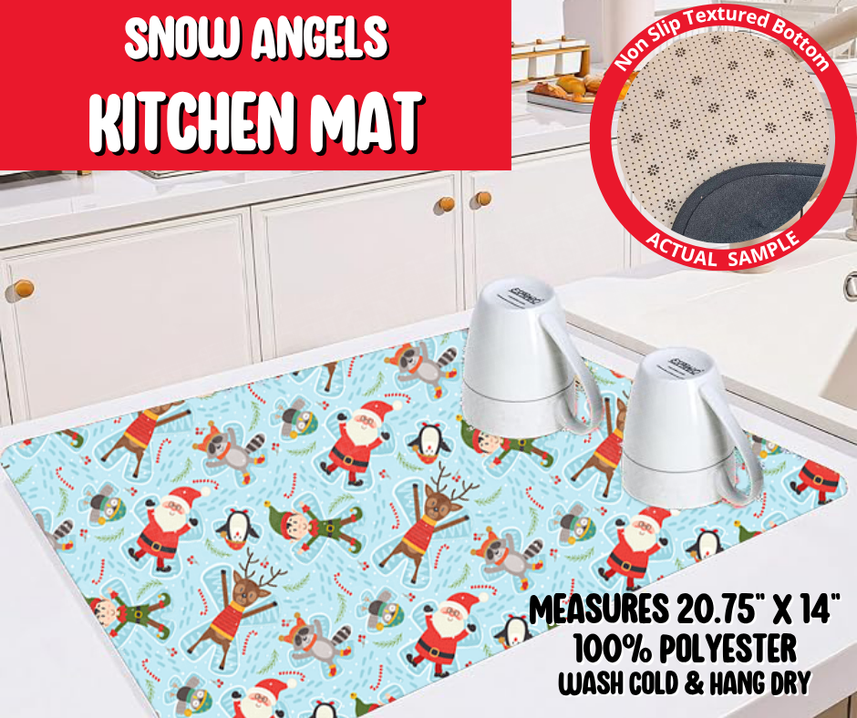 Preorder! Closes 8/20. ETA Nov. Snow Angels Kitchen Mat