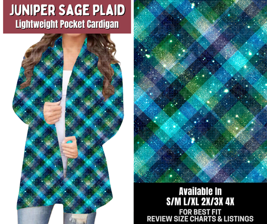 Preorder! Closes 7/23. ETA Oct. Juniper Sage Plaid Pocket Cardigan