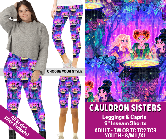 Preorder! Closes 4/13. ETA July. Cauldron Sisters Combo Legging Lengths