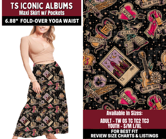 Preorder! Closes 10/22. ETA Jan. TS Iconic Albums Maxi Skirt